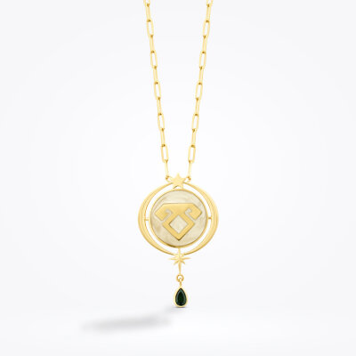 Altın Elibelinde Mineli Kolye - 1