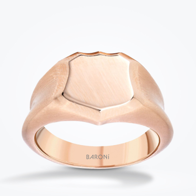 Altın Erkek Rose Şovale Yüzük - 1