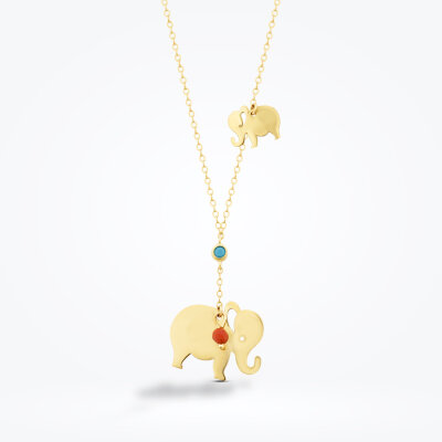 Altın Fil Trend Kolye - 1