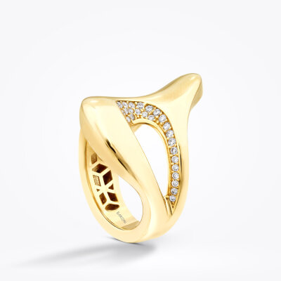 Altın Geometrik Trend Yüzük - 2