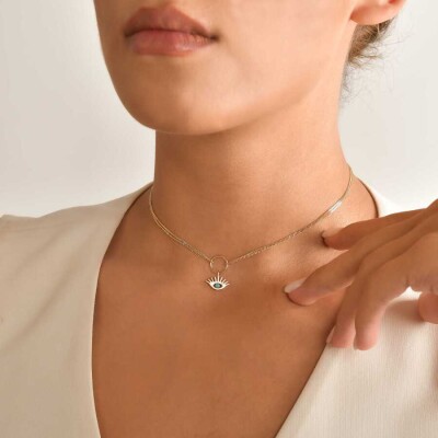 Altın Mavi Göz Choker - 4