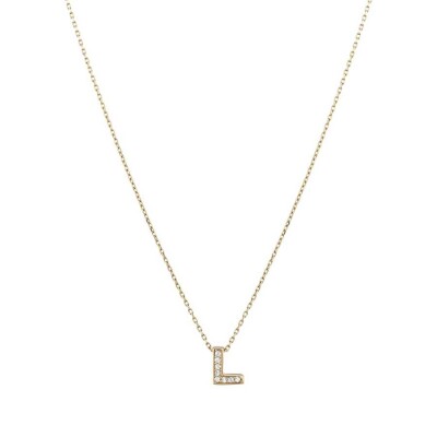 Altın Taşlı Harf Kolye - Baroni Diamond (1)