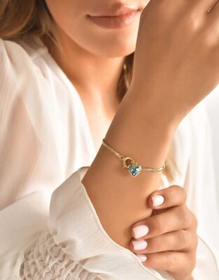 Altın Kalp Trend Bileklik - 3