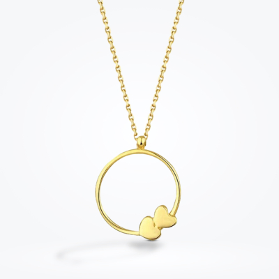 Altın Kalp Çemberi Kolye - 1