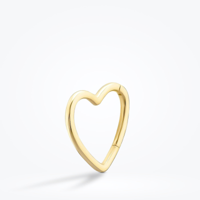 Altın Kalp Kıkırdak Küpe - 1