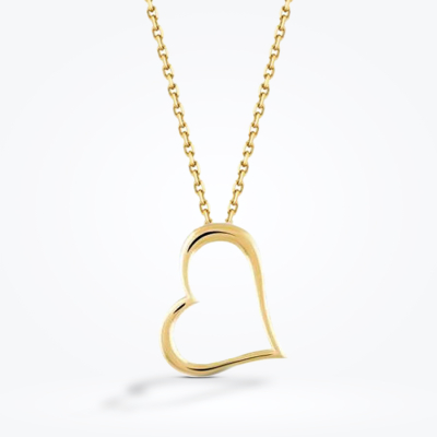 Altın Kalp Kolye - 1