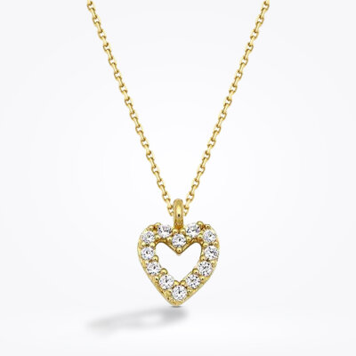 Altın Kalp Kolye - 1