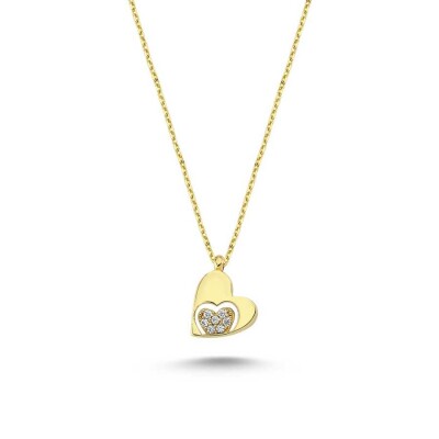 Altın Kalp Kolye - 1