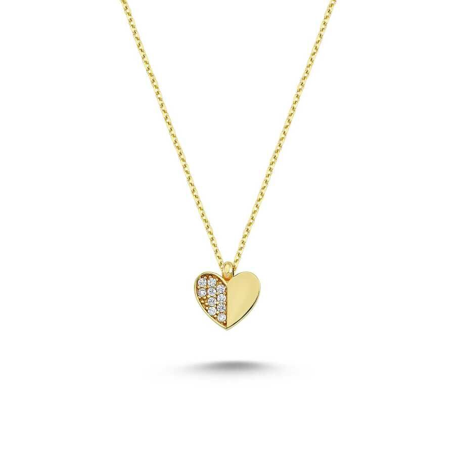 Altın Kalp Kolye - Baroni Diamond