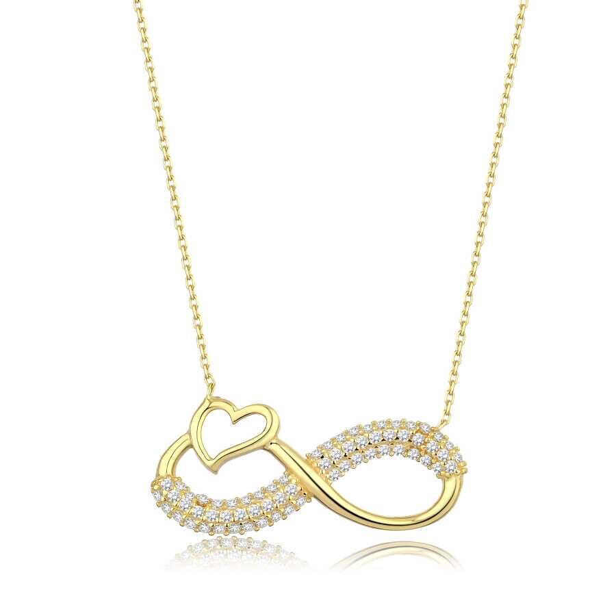 Altın Kalp Sonsuzluk Trend Kolye - Baroni Diamond