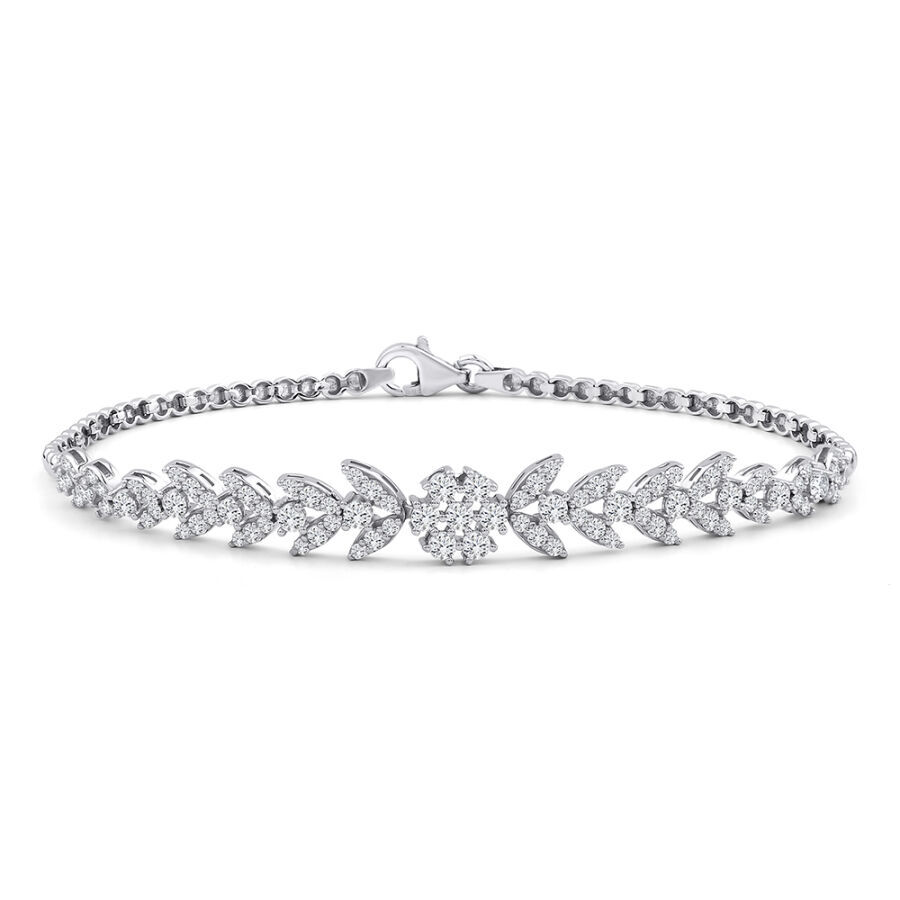 Altın Kar Tanesi Yaprak Bileklik - Baroni Diamond
