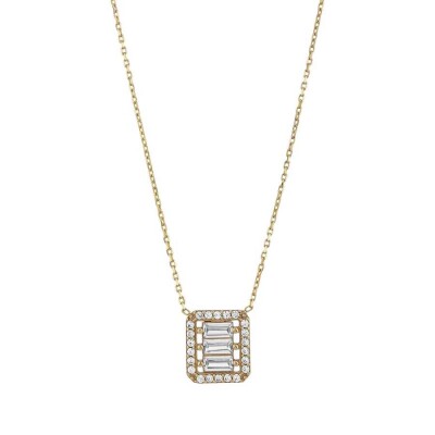 Altın Kare Baget Kolye - 1