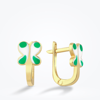 Altın Kelebek Çocuk Küpe - 1