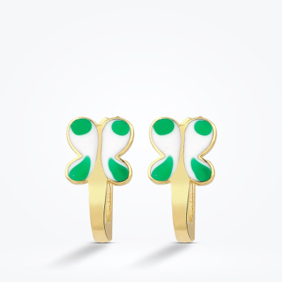 Altın Kelebek Çocuk Küpe - 2