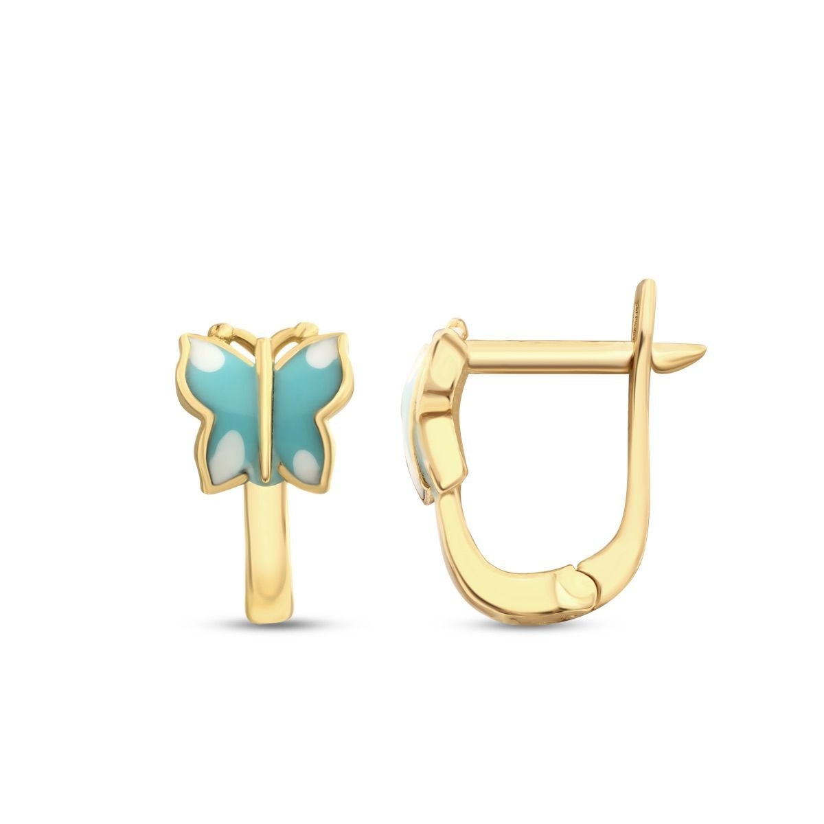 Altın Kelebek Çocuk Küpe - Baroni Diamond