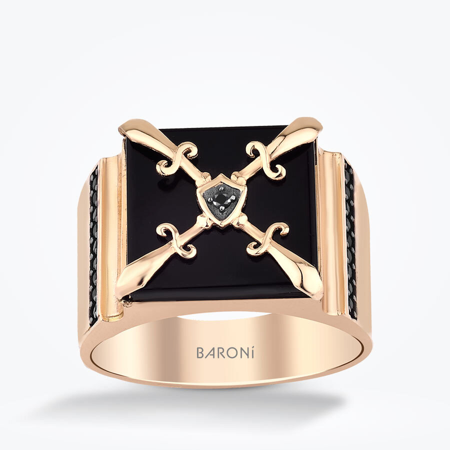 Altın Kılıç Erkek Yüzük - Baroni Diamond