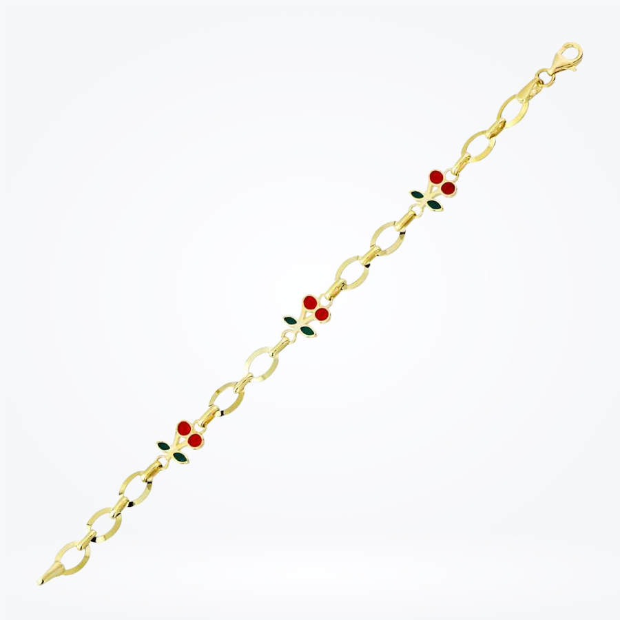 Altın Kirazlı Çocuk Bileklik - Baroni Diamond