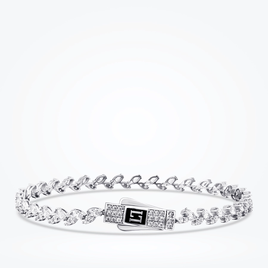 Altın Klipsli Taşlı Bileklik - 1