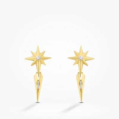 Altın Kuzey Yıldızı Küpe - 2