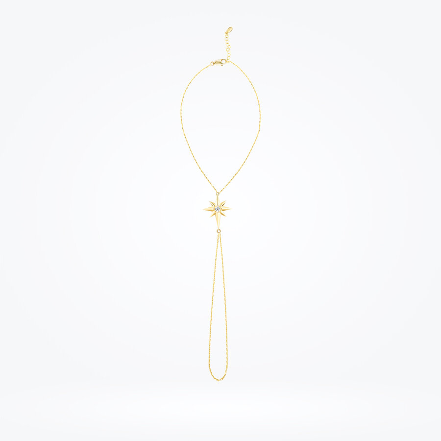 Altın Kuzey Yıldızı Şahmeran Bileklik - Baroni Diamond