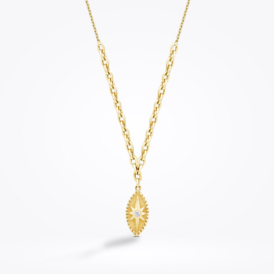Altın Kuzey Yıldızı Zincir Kolye - Baroni Diamond