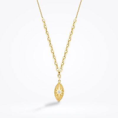 Altın Kuzey Yıldızı Zincir Kolye - 1