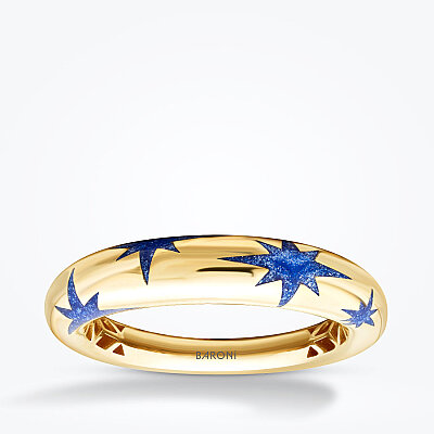 Altın Mavi Mineli Yıldız Yüzük - 1