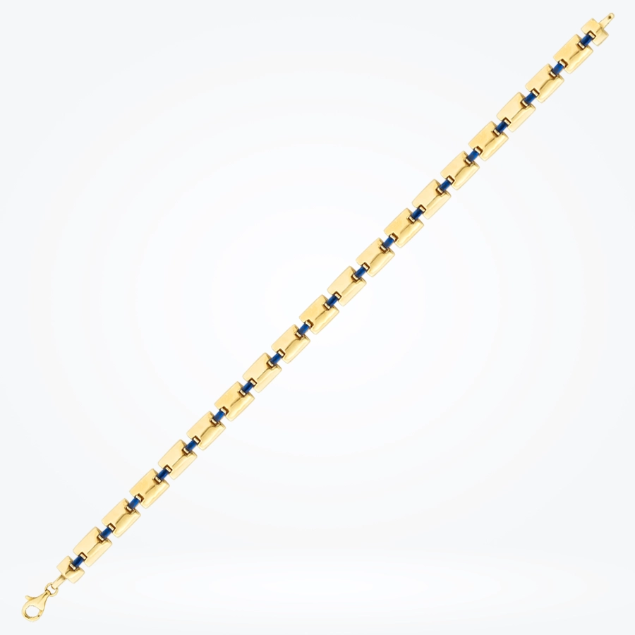 Altın Mineli Dikdörtgen Bileklik - 1