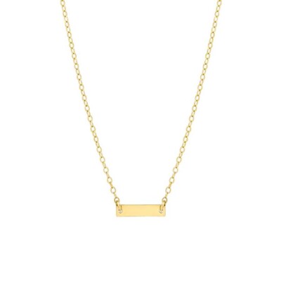 Altın Mini Plakalar Zincir Kolye - Baroni Diamond (1)
