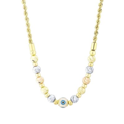 Altın Nazar Boncuk Top Kolye - 1