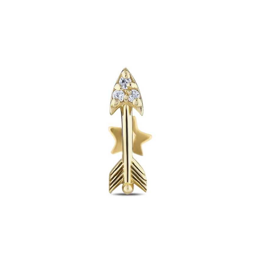 Altın Ok Tragus Küpe