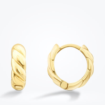 Altın Örgü Halka Küpe - 1