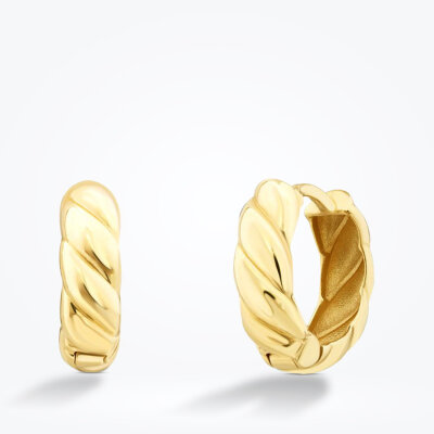 Altın Örgü Halka Küpe - Baroni Diamond (1)