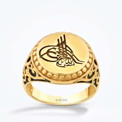 Altın Osmanlı Tuğrası Erkek Yüzük - 1