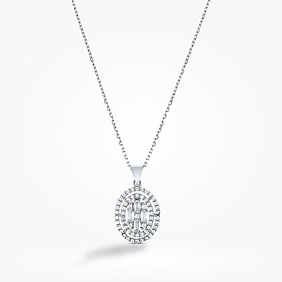 Altın Oval Baget Kolye - 1