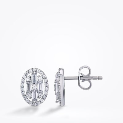 Altın Oval Baget Küpe - 1