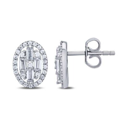 Altın Oval Baget Küpe - 1