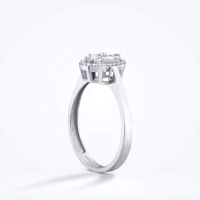 Altın Oval Baget Yüzük - Baroni Diamond (1)