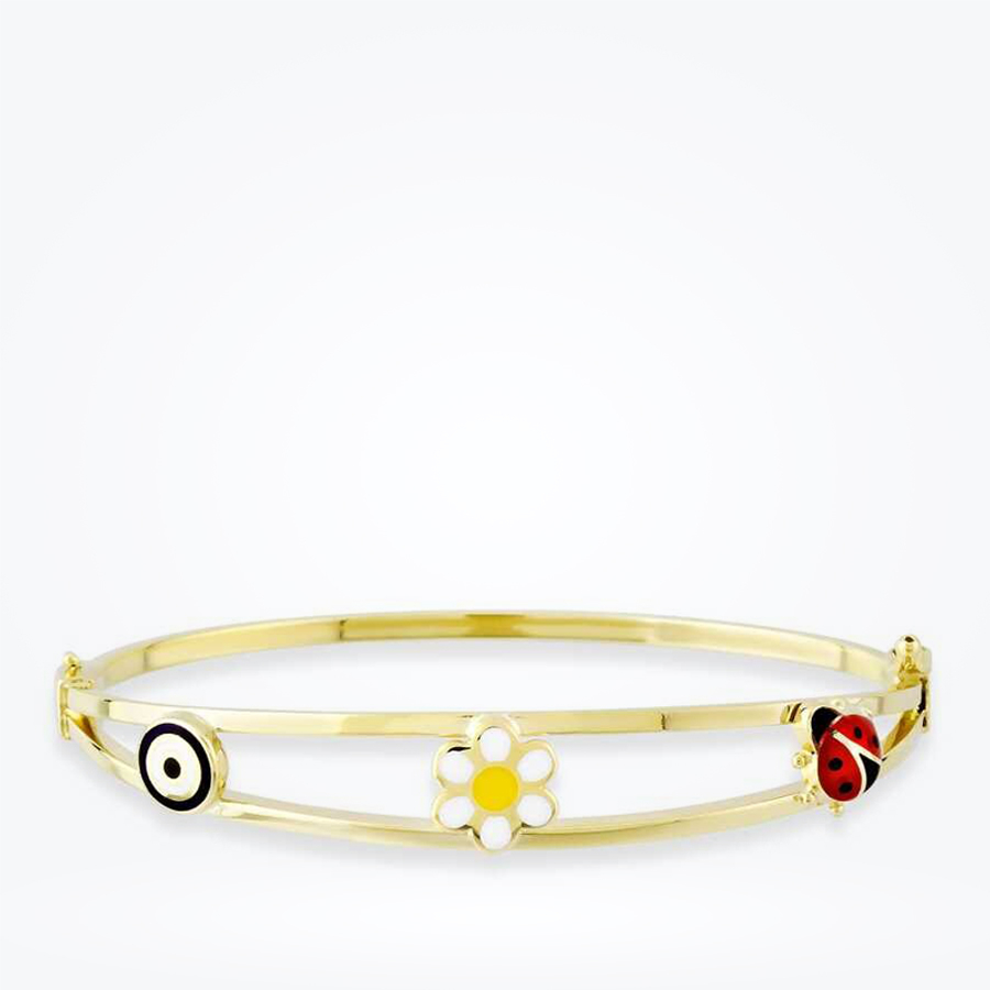 Altın Papatya Çocuk Bilezik - Baroni Diamond