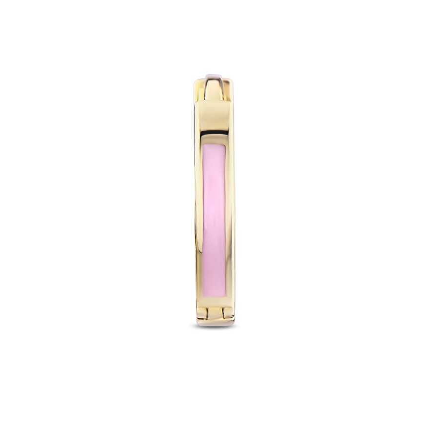 Altın Pembe Kıkırdak Halka Küpe - Baroni Diamond