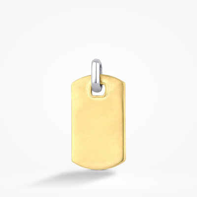 Altın Plaka Erkek Kolye Ucu - 1