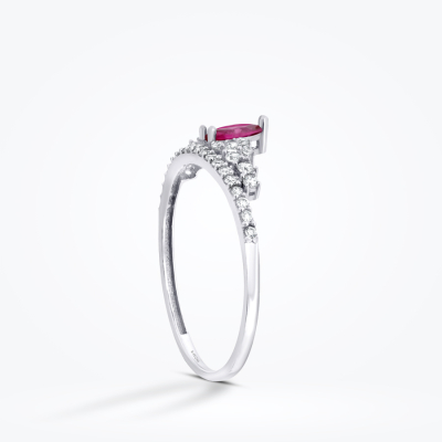 Altın Renkli Markiz Yüzük - Baroni Diamond (1)