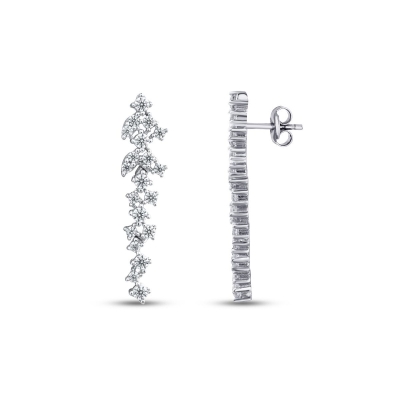 Altın Sallantılı Taşlı Küpe - Baroni Diamond (1)