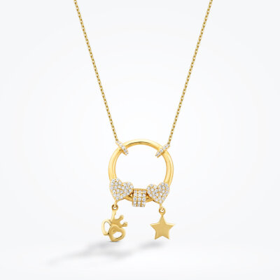 Altın Şans Tılsımı Trend Kolye - 1