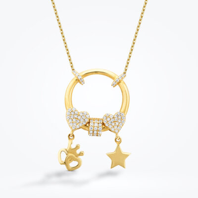 Altın Şans Tılsımı Trend Kolye - 2