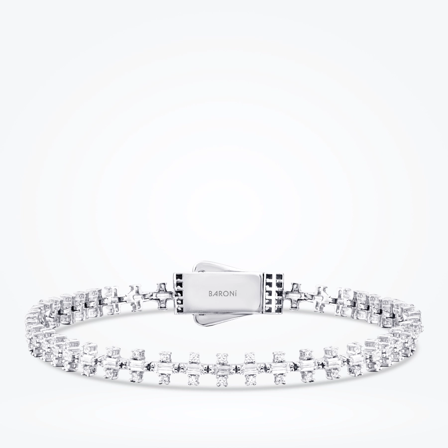 Altın Sıra Taşlı Baget Bileklik - 2