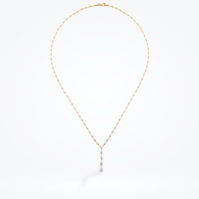 Altın Sıra Taşlı Kolye 