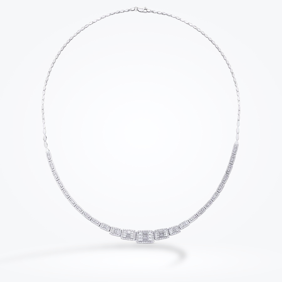 Altın Sıralı Baget Gerdanlık - Baroni Diamond