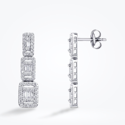 Altın Sıralı Baget Küpe 