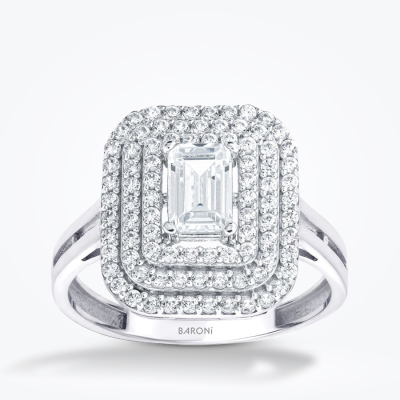 Altın Sıralı Baget Yüzük - 1